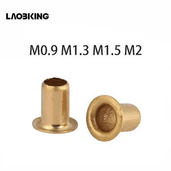 

100Pcs M0.9 M1.3 M1.5 M2 GB876 Tubular Rivets Double-sided Circuit Board PCB Nails Copper Hollow Rivet Nuts