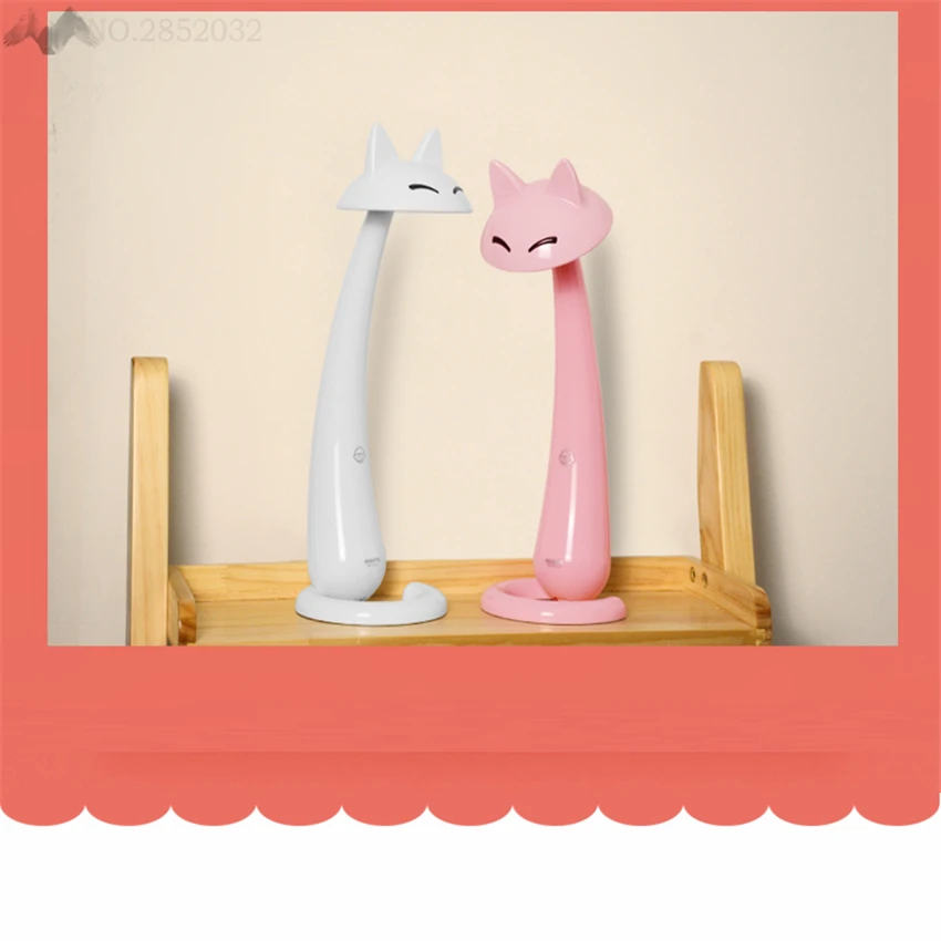 

LFH Cute Lovely Handmade Cat Led Table Lamp For Children Room Bedroom Bedside Lamp Kid's Gift
