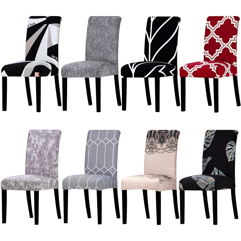 

All Black Color Design Chair Cover Washable Removable Big Elastic Seat Covers Stretch Slipcovers Used For Banquet Hotel Home