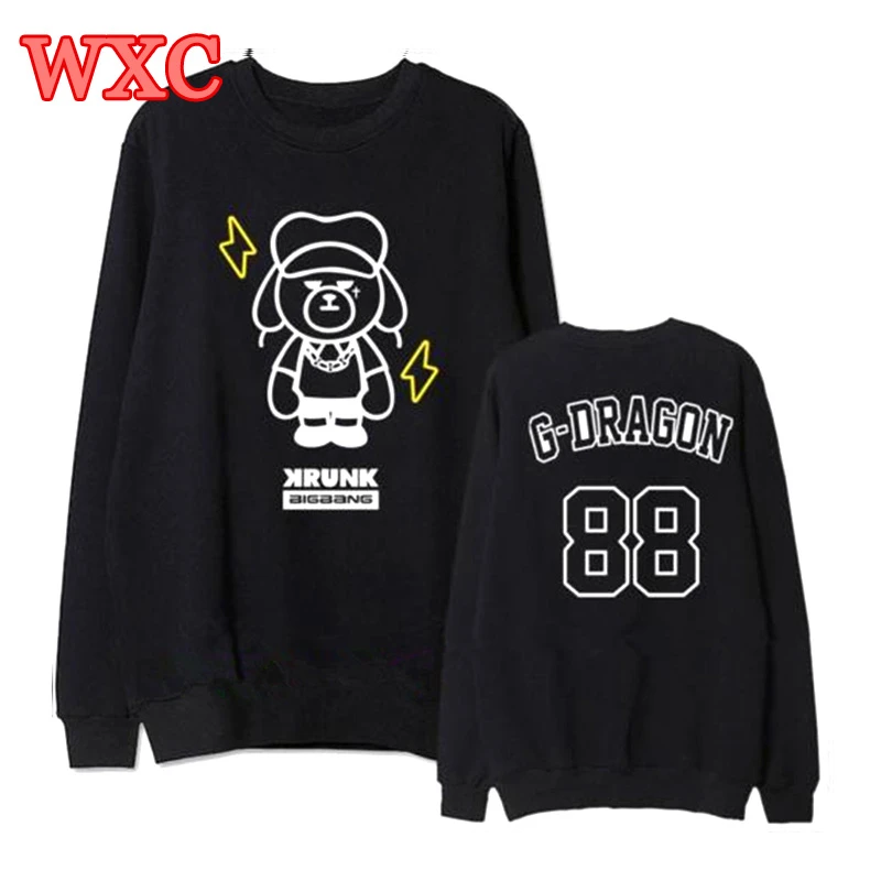 Kpopパーカーbigbangのgドラゴンスウェットプルオーバーパーカーはユニセックス長袖クマコート学校パーカーwxc Coat Pvc Coated Overlayhoodie Element Aliexpress