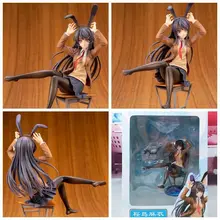Anime seishun buta yarou wa coelho menina seishun buta yarou wa sakurajima mai sexy menina pvc figura de ação modelo brinquedos adultos boneca