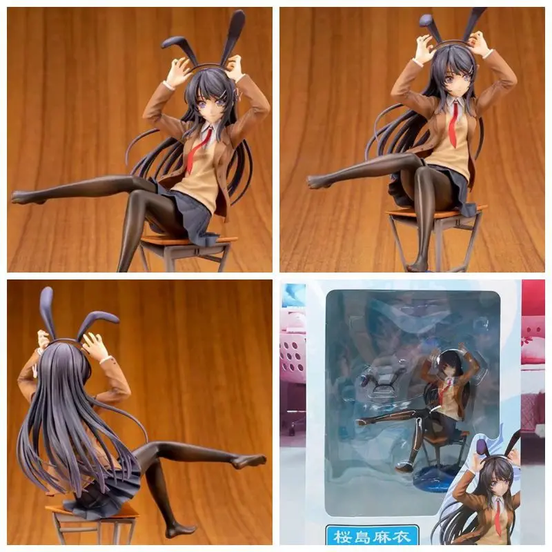 Аниме Seishun Buta Yarou wa Bunny Girl Sakurajima Mai сексуальная девушка ПВХ фигурка модель игрушки