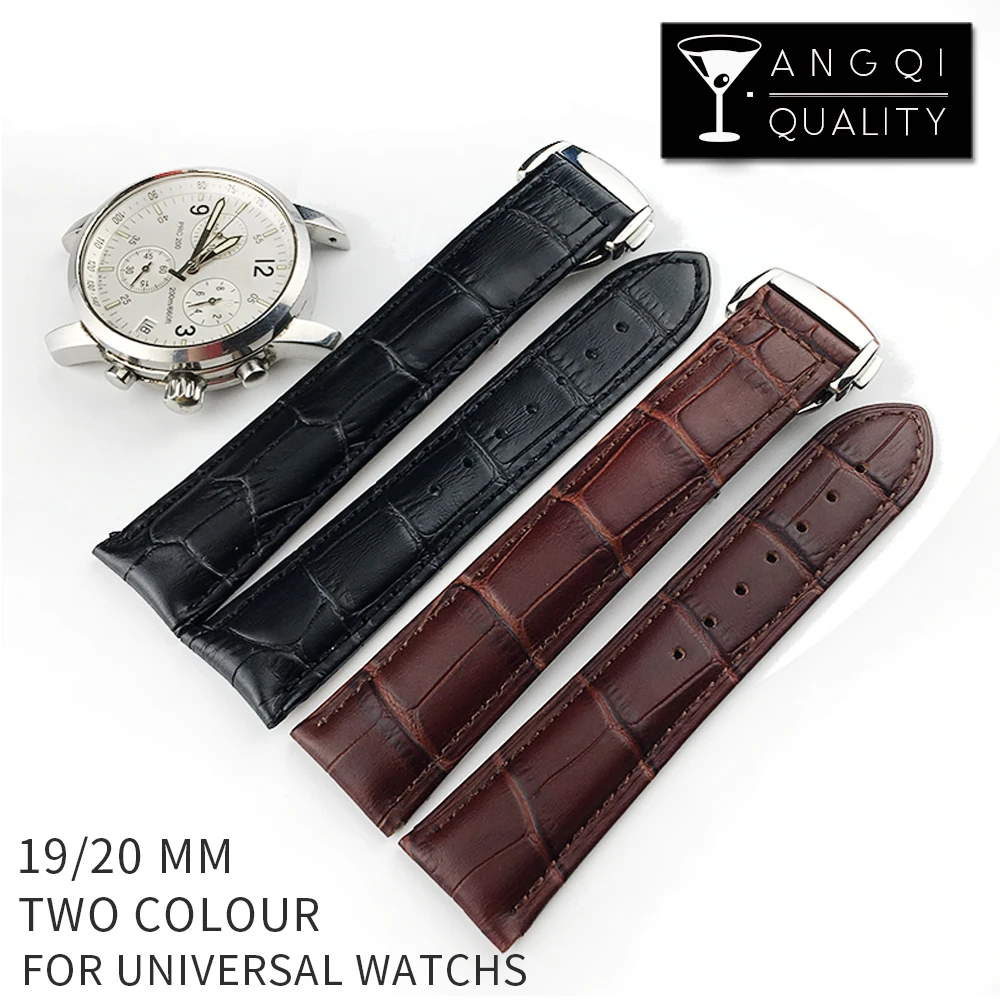 19mm 20mm Universal Man Calf Leather For Omega Watchband Watch Strap