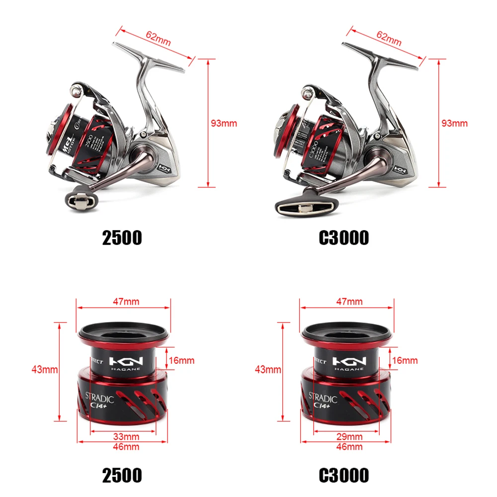 Спиннинговая Рыболовная катушка SHIMANO STRADIC CI4 1000HG 2500HG C3000HG 4000XG 6 + 1BB