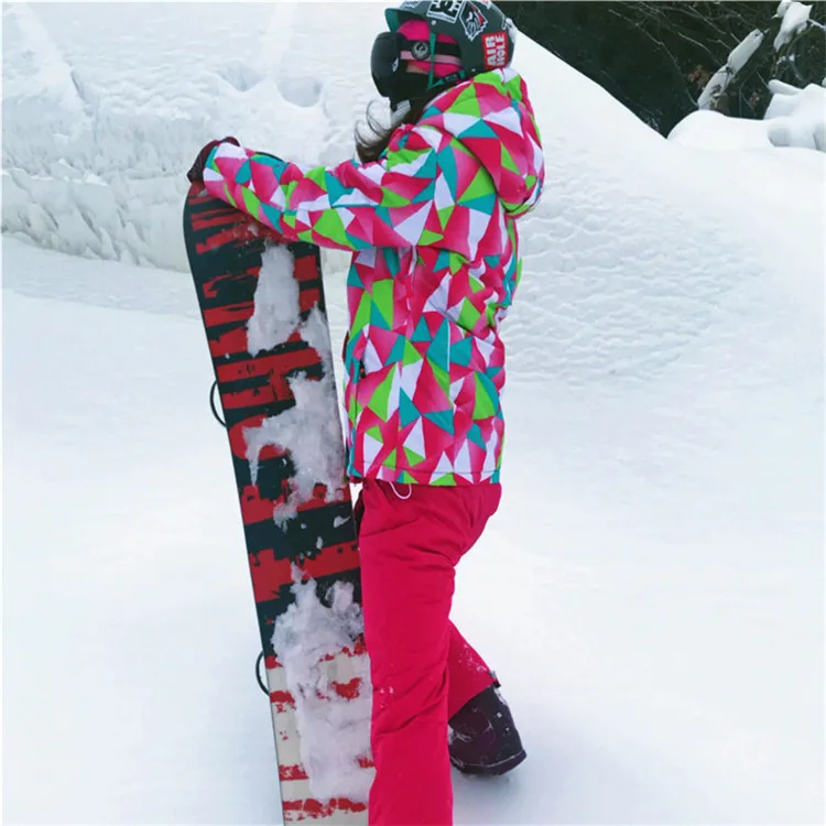 Женский лыжный костюм, зимние куртки, комбинезоны, костюм для сноуборда, комплекты для сноубординга, лыжная куртка, ветрозащитная, водонепроницаемая, сохраняющая тепло, лыжный комплект