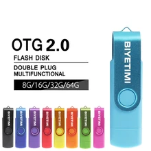 Biyetimi Модные 6 видов цветов otg Usb 2,0 Usb 4/8/16/32/64 ГБ Usb флэш-накопитель полный Ёмкость переносной usb-накопитель, объемом памяти memory stick подарок