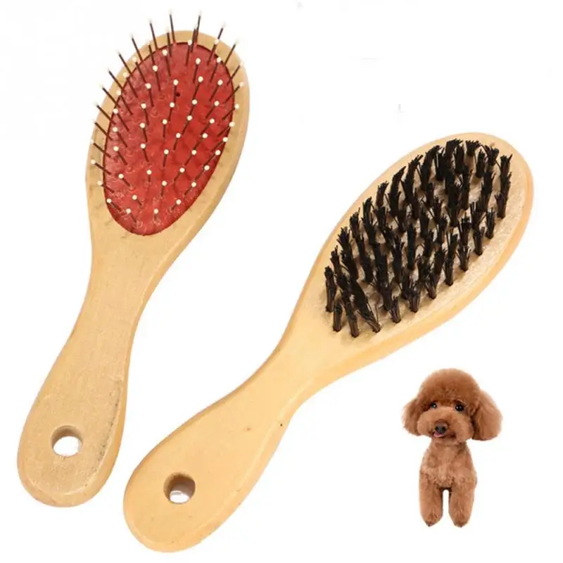 Double sided Pet Comb Big Dog Brush Beauty Comb for Cats Dogs Hair Wooden Removal Soft