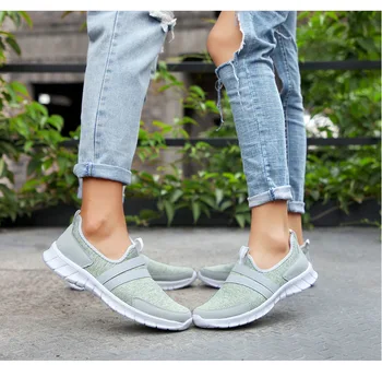 

2019 spring Sneakers man Women Breathable Mesh Shoes Woman Ballet Slip On Flats Loafers Ladies Shoes Creepers tenis feminino