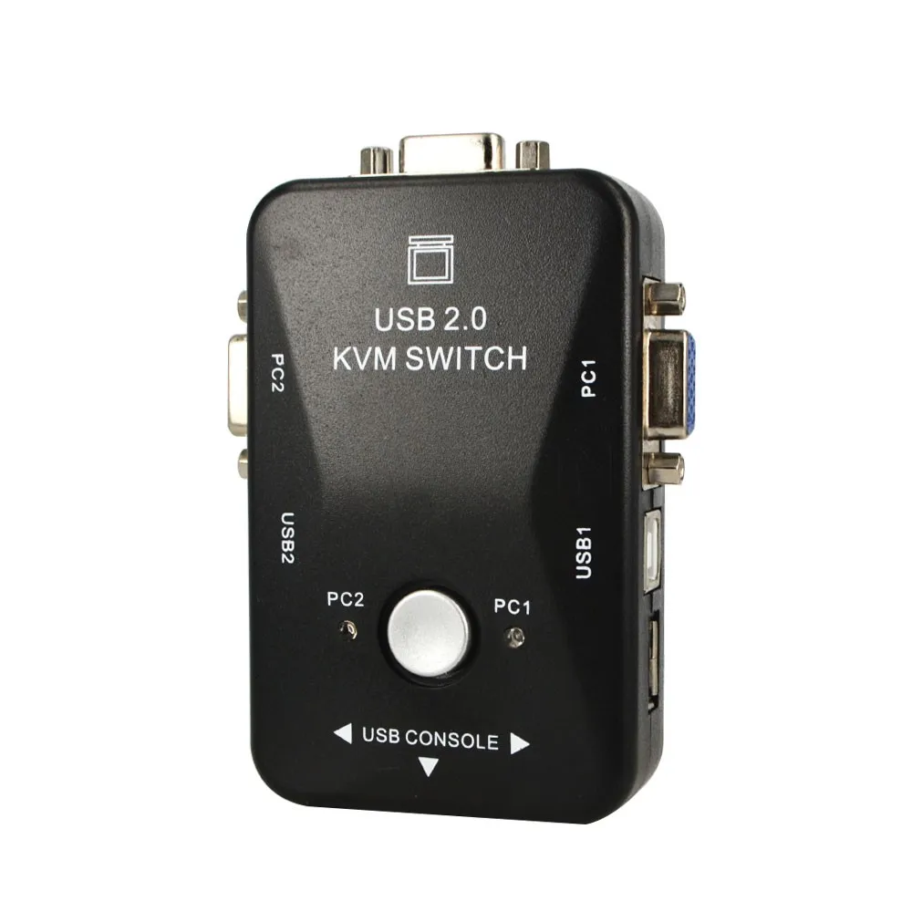  USB 2.0 KVM Switch High Quality 2 Port usb Switcher 1920*1440 VGA SVGA Switch Splitter Box for Comp