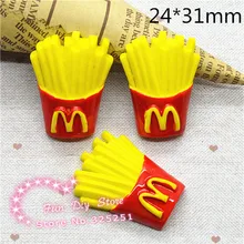 50 шт. мультфильм Макдональдс чипы Flatback смолы плоской задней Кабошоны для украшения телефона DIY