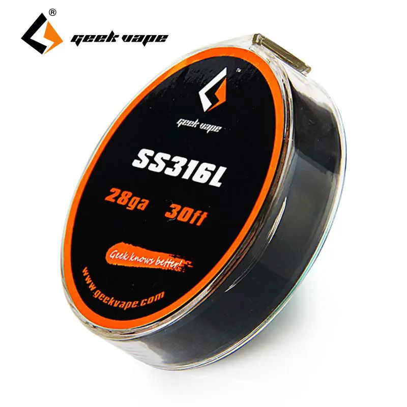 Оригинальный 10 м атомайзер GeekVape DIY SS316L ленточный провод 24GA около 32 8 футов хорошо