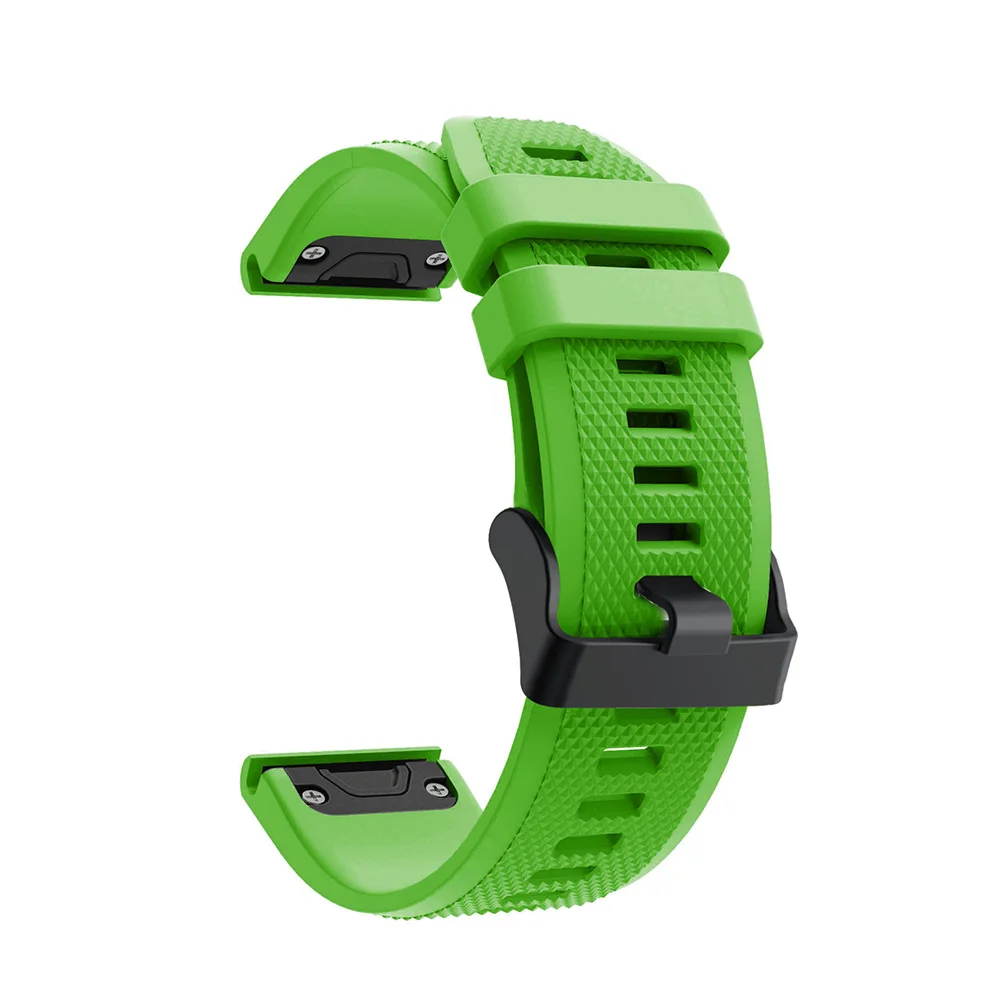 Для Garmin Fenix 5/5 plus Quick fit 22 мм браслет ремешок Смарт-часы силиконовый Easyfit ремешок для Forerunner 935/Approach S60 - Цвет: Grass green