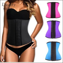 Big Discount! 9 Steel Boned Corset 100% Latex Waist Trainer For Women Latex Waist Cincher Hot Body Shaper Women Shapewear