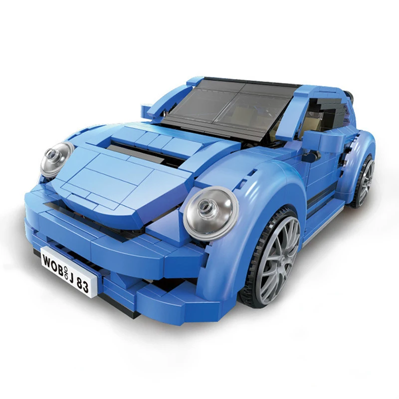 

944Pcs Genuine Creative MOC Technic Series Blue Racing Beetle Car Model Building Block Bricks Toys for Children Birthday Gift