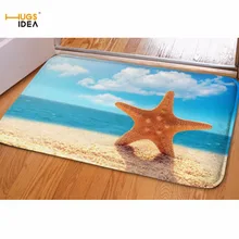HUGSIDEA с принтом морской волны, домашний декор, ковер для кухни, пляжный фланелевый коврик для ванной, передний пол, дверь, коврик для балкона, туалет, офисный ковер