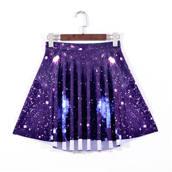 

Wholesales Hot Sexy Women Elegant Blue Galaxy Space star SKATER SKIRTS -LIMITED Digital Print Ladies Slim sexy SKIRTS