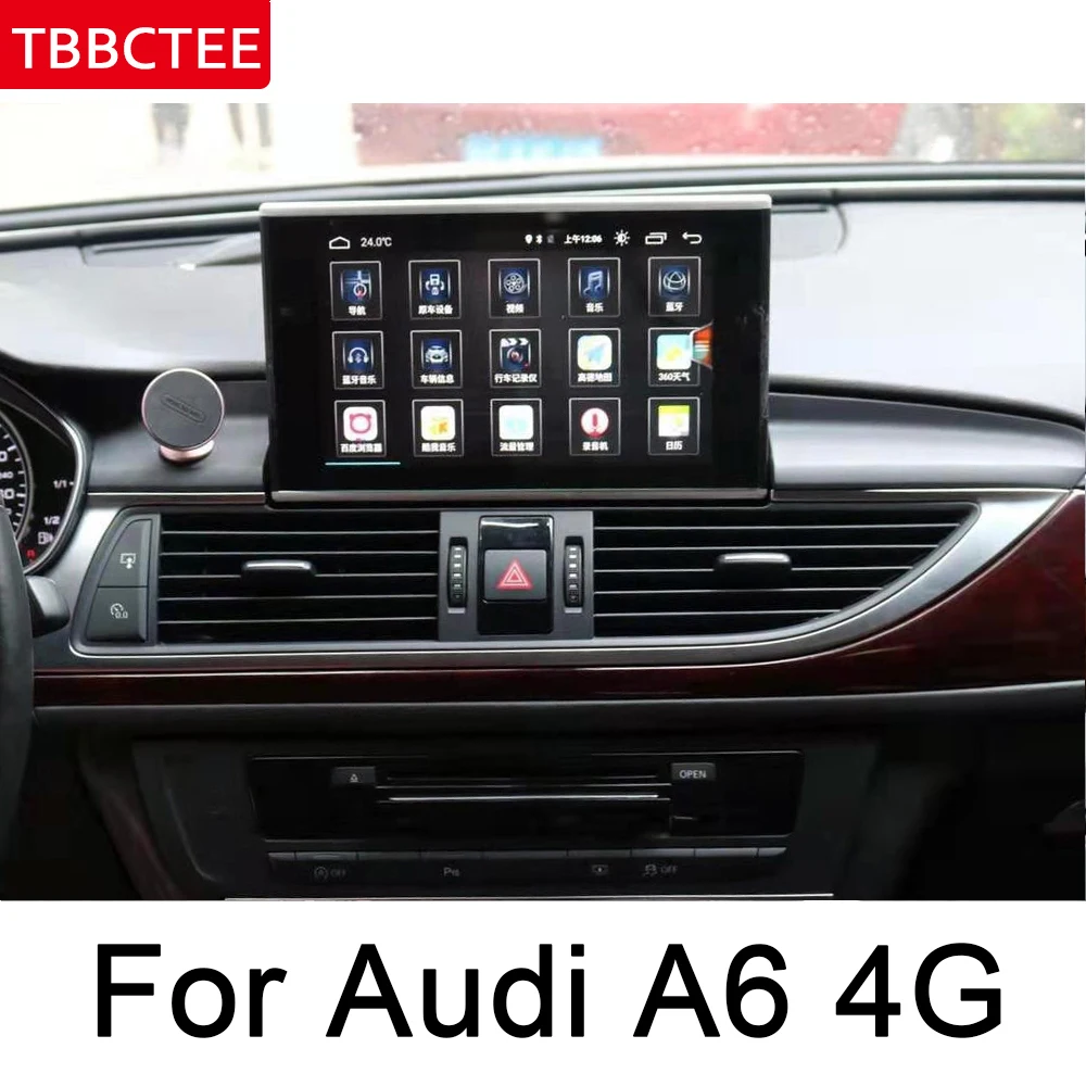 Cheap For Audi A6 S6 4G 2011~2015 MMI Car Radio GPS Android Navigation multimedia Player AUX Stereo touch screen original style map HD 4