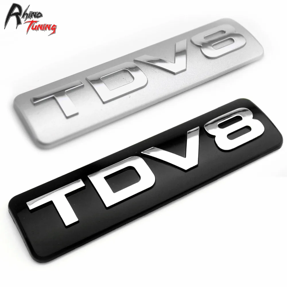 

Rhino Tuning TDV8 Turbo Diesel V8 SPORT Car Styling Emblem Aluminum Sticker For 2012 Rover 4.4 HSE TDV8 Auto Badge 504