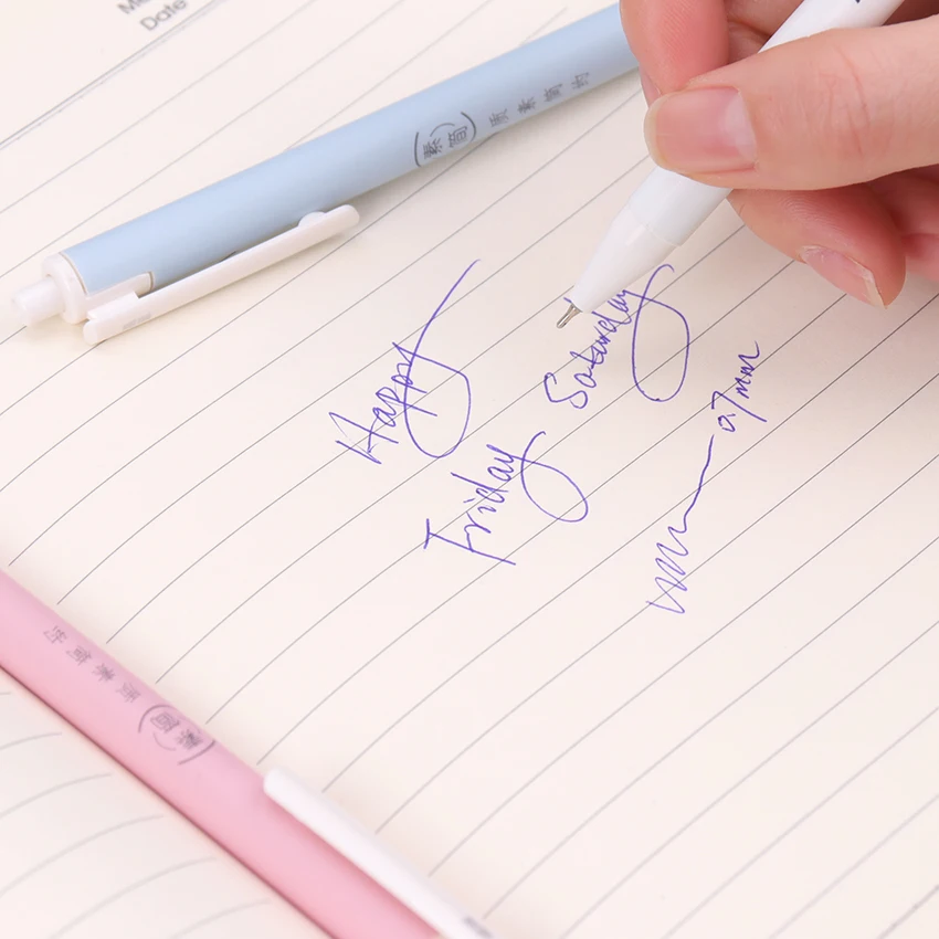 

1PC 0.7mm Press Ballpoint Plastic Blue Refill Pens Ballpen For Office School Writing Supplies Stationery OG-5973