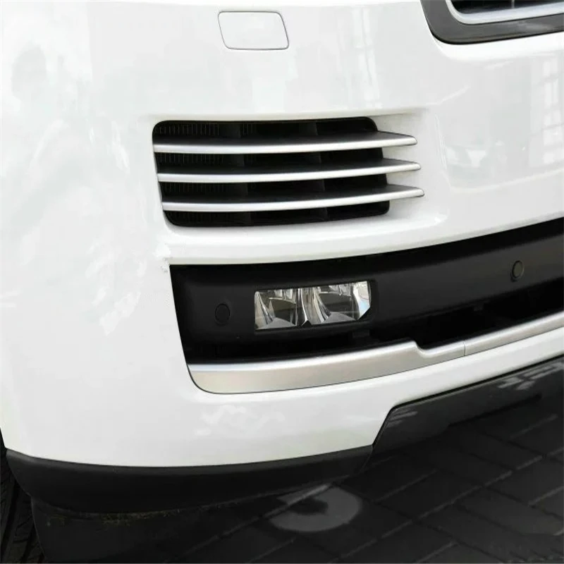 

WELKINRY For Range Rover Autobiography L405 2014 2015 2016 2017 ABS chrome front head fog lamp light air intake grille trim