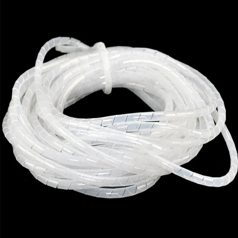 

Freeshipping16mm * 5m length Polyethylene cable and wire cord spiral wrap for cable tidyTube computer Manage Cord Cable Sleeves