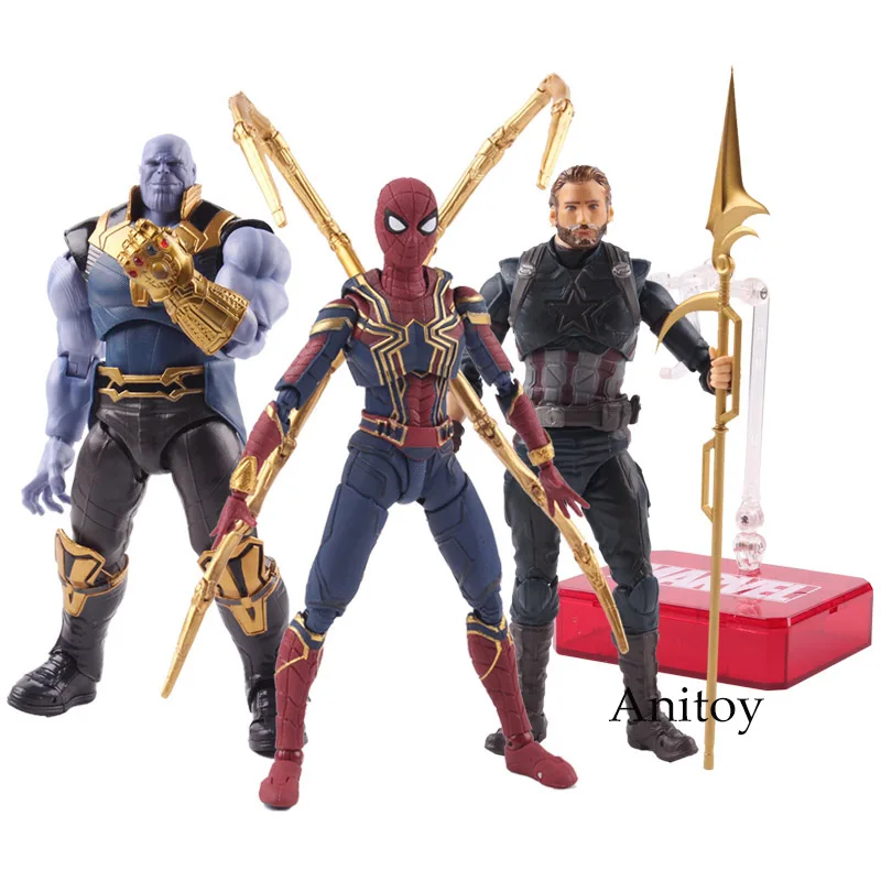 

SHF Marvel Avengers 3 Infinity War Thanos Captain America Doctor Strange Spiderman Action Figure PVC Collection Model Toy