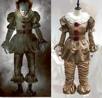 

Stephen King's It Pennywise Cosplay Costume Adult Men Women Clown costume suit made fancy Halloween Terror costume
