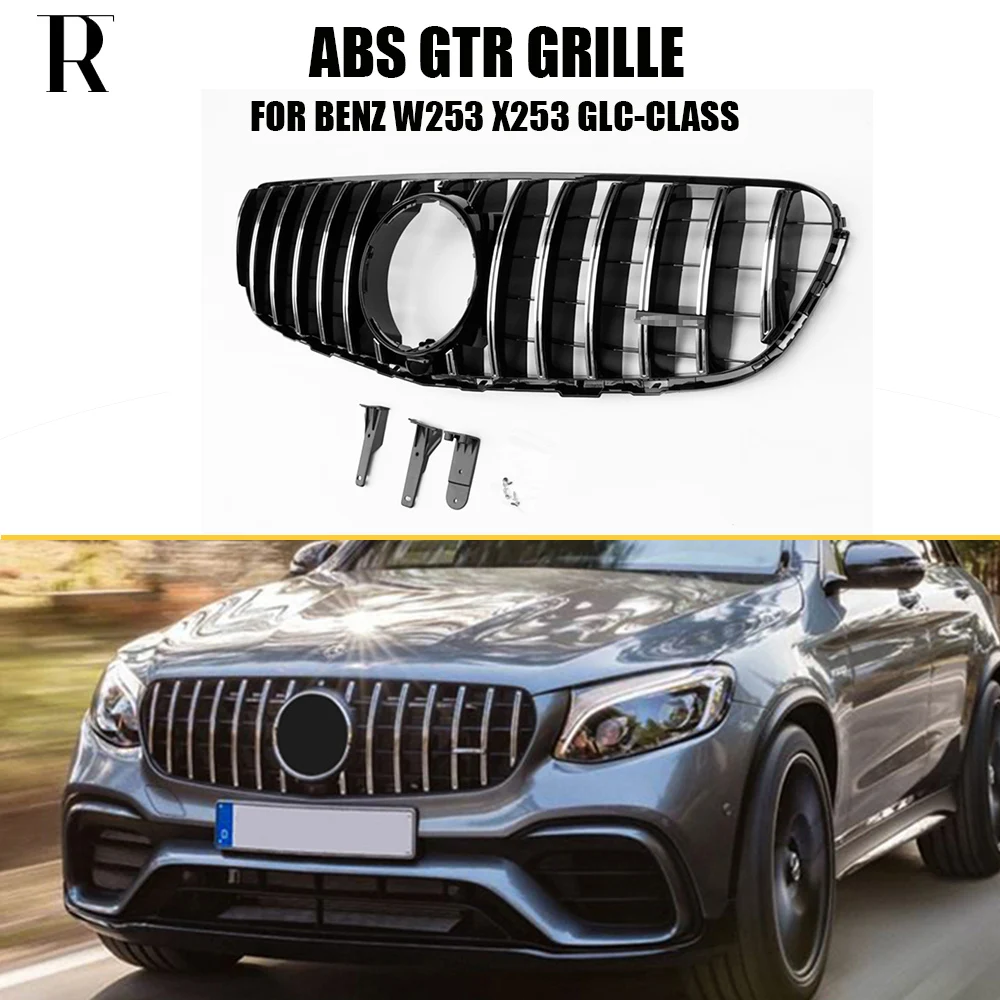 

W253 X253 GTR Styling ABS Front Bumper Mesh Grill Grille for Benz W253 X253 GLC200 GLC260 GLC300 GLC43 ( NO Star Logo ) 2016 UP