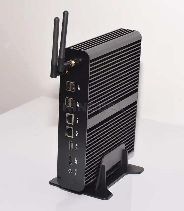 Barebone PC NUC Intel Core i7 5500u HD graphics5500 безвентиляторный Мини-ПК windows10 настольных ПК, 2 HDMI, SD карт, 4 К HTPC, Mini-ITX Micro PC