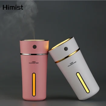

Rechargeable Air Humidifier 500mA built-in Lithium Battery Mini Car Humidifiers LED Light Office Ultrasonic Mist Maker Fogger