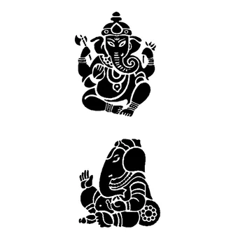 

2 PCS Indian God Ganesha Decoration Stamp DIY Self Inking Photosensitive Seal Without Handle Funny Planner Scrapbooking Stamps