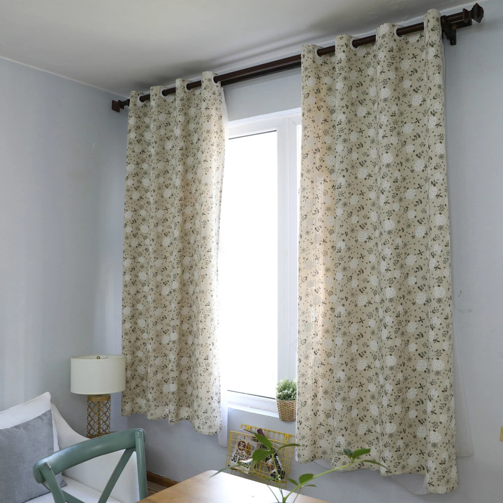 Modern Balcony Semi Blackout Window Curtain 1pc Panel Flower Printing Curtain Living Room Bay Window Short Curtains Home Decor Curtains Aliexpress