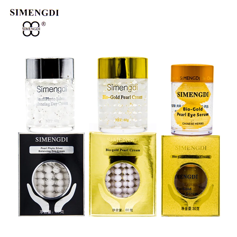 Известный бренд уход за кожей Simengdi для жемчужной кожи Фито Серебряный Балансирующий дневной крем+ Био золотой жемчуг крем для глаз