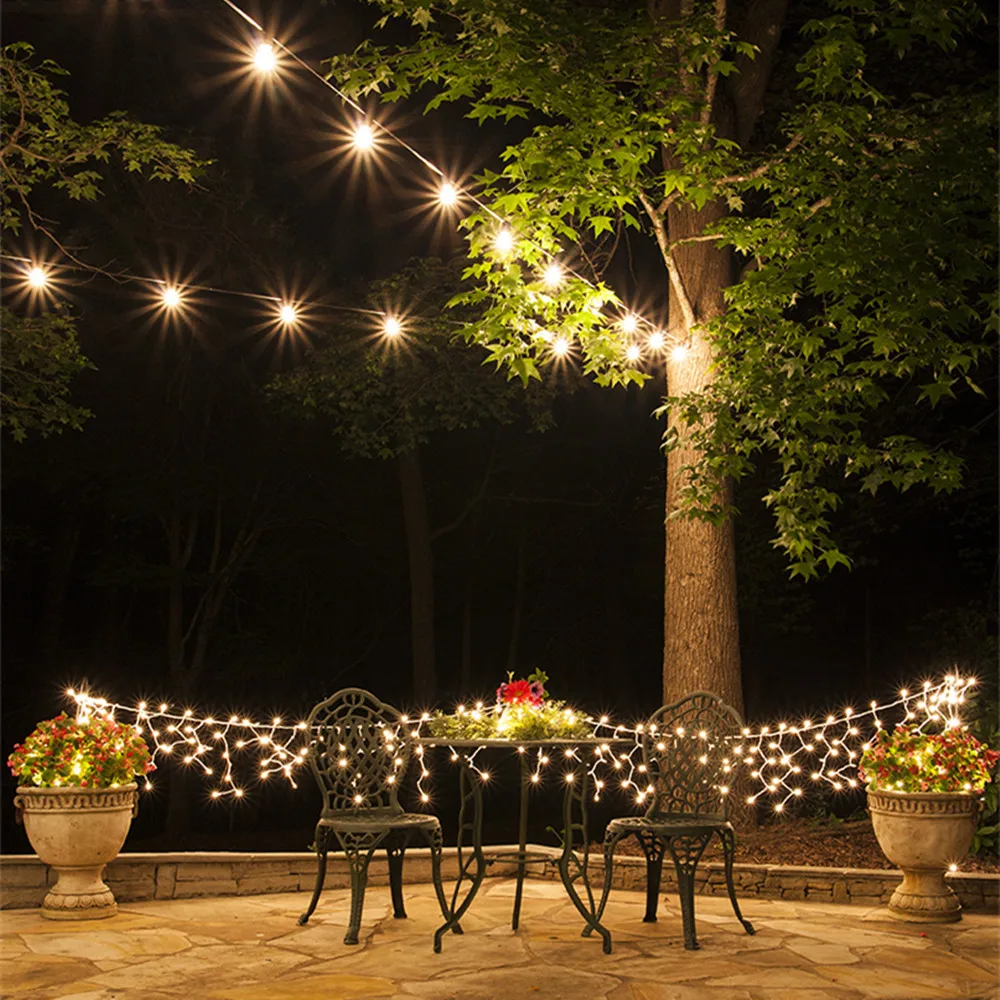 VNL IP65 G50 White Cable Milky Ball String lights Indoor Outdoor Light String For Bar Wedding Christmas Garland Party Decorative