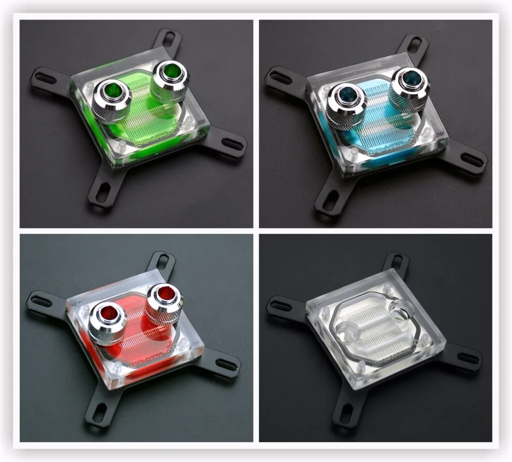 Buy Bykski CPU water cooling block mico water way liquid block shining LED