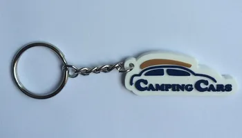 

Car Custom Keychain Promotional Rubber Keyring Plastic Key Holder Customized Logo Keys llavero personalizable
