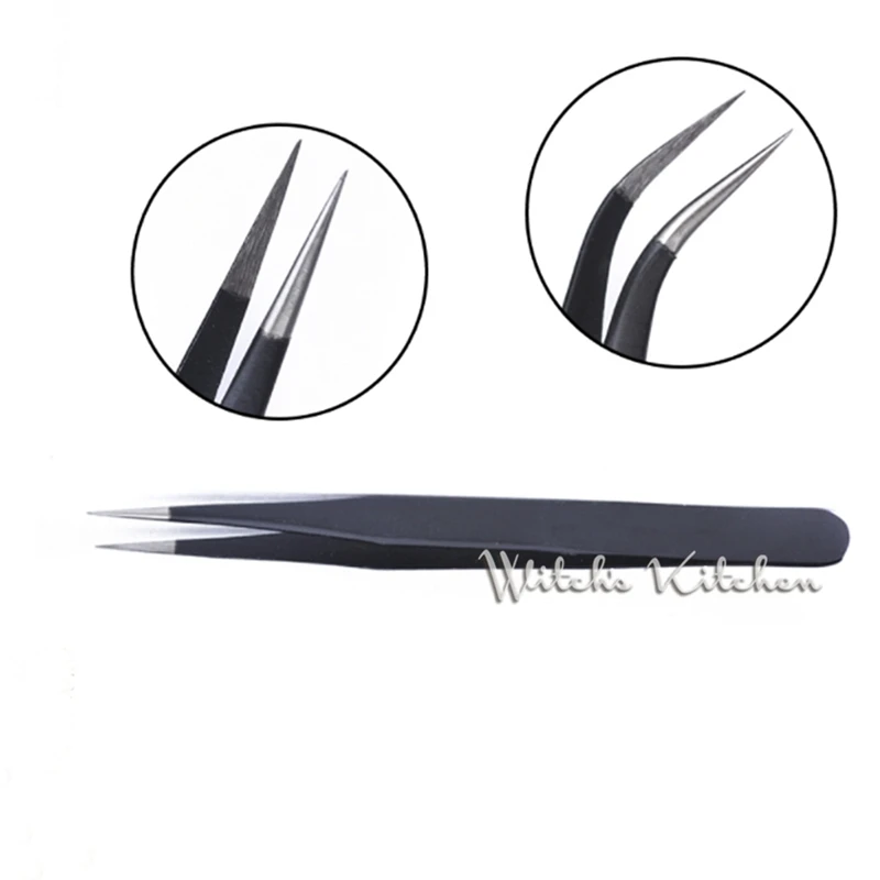 

2Pcs/Set Anti-static Elbow and Straight Stainless Steel Tweezers Cake Mold Sugarcraft Tool for Kicthen Bakeware Decoration