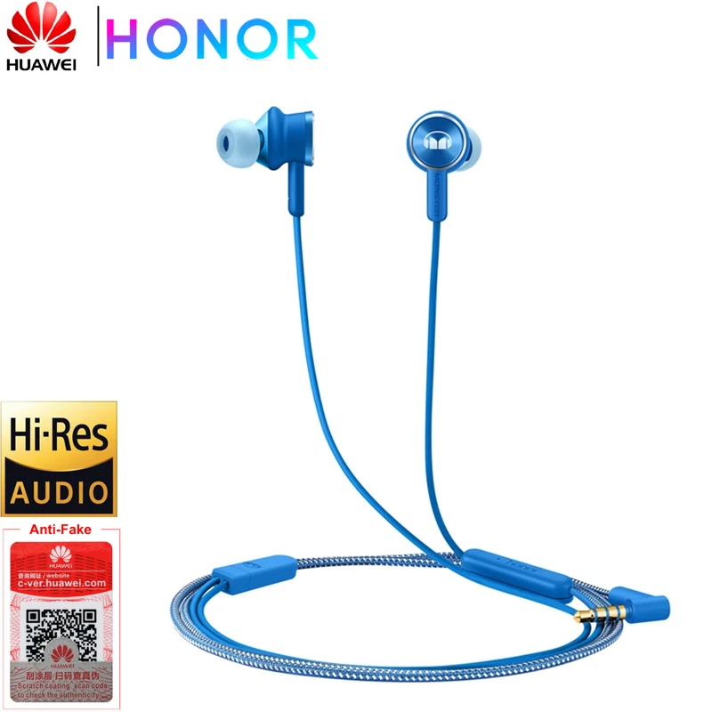 

Huawei Honor Earphone Monster 2 AM17 Hi Res L Bending 3.5mm In-Ear with Remote and Microphone Wire Control 1.1m Line Headset