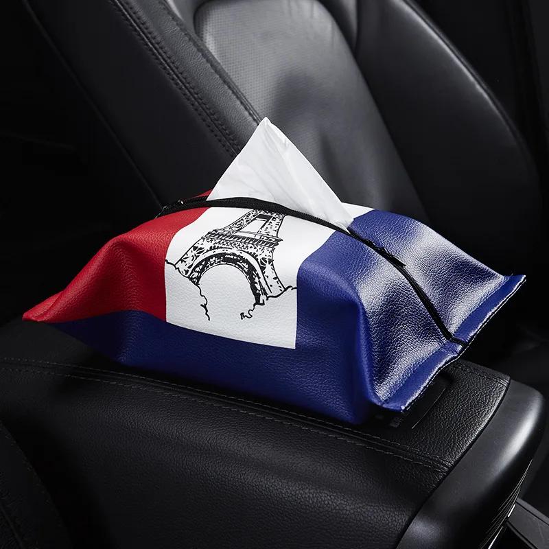 

Union Jack Printed Car Tissue Box Seat Type Paper Towels Container Tissue Bag for BMW Mini Cooper Countryman Clubman Peaceman