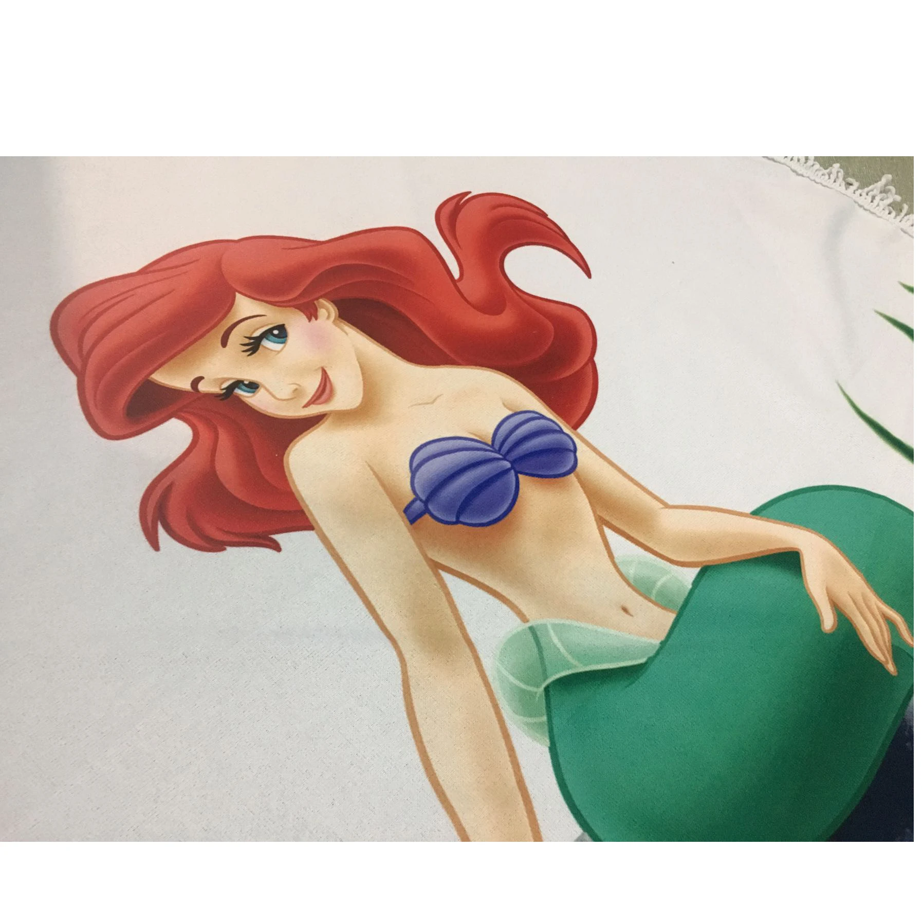 Мягкое Круглое покрывало Disney с мультяшным русалочкой пляжные полотенца коврик