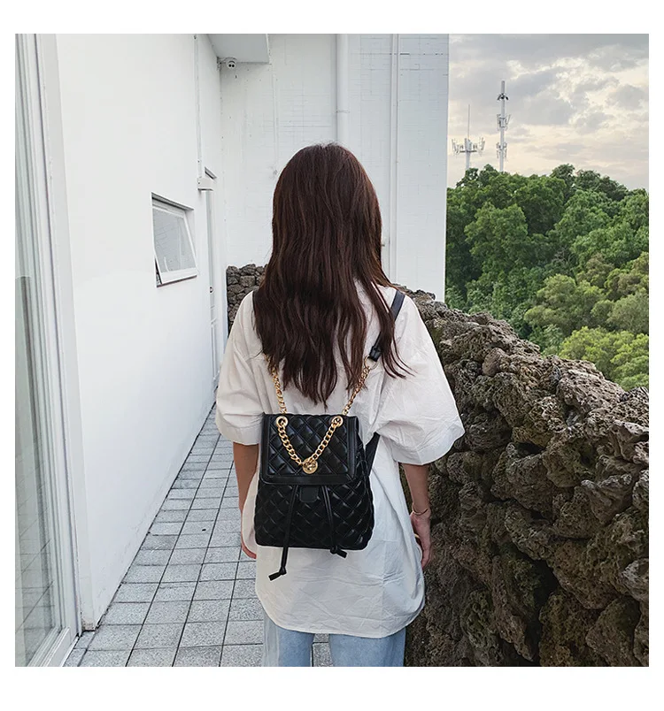 Роскошный брендовый дизайнерский женский сетчатый рюкзак, кожаная Подростковая школьная сумка с замком, рюкзак для путешествий, сумка через плечо, Mochila Escolar