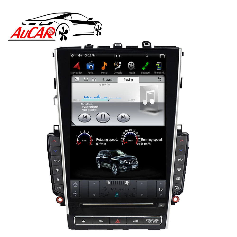 Best AuCar Tesla Android 8.1 12.1" screen car radio  gps navigation for Infiniti Q50 Q50L Q60 car multimedia stereo player 1