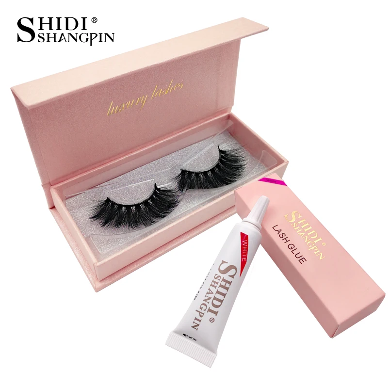 

SHIDISHANGPIN 3d mink eyelashes natural long 3d lashes hand made false eyelashes 1cm-1.5cm 3d mink lashes glue for eyelash 60-69
