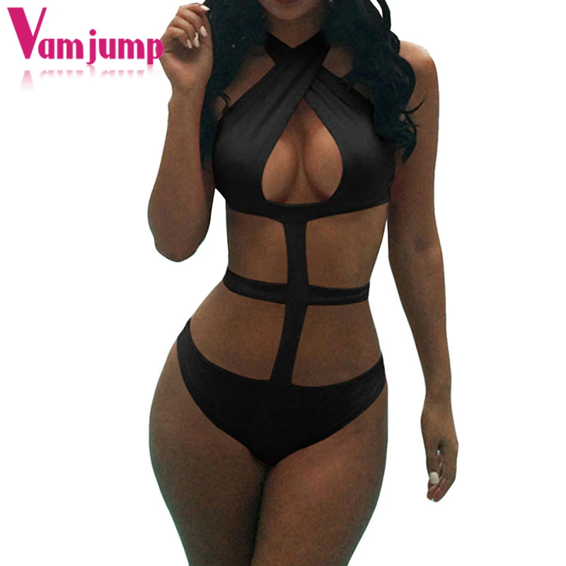 VamJump повязки Крест накрест Плавание одежда Для женщин 2018 Одна деталь из костюм