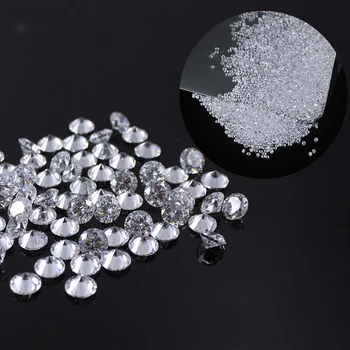 

1.3mm FG color moissanite round brilliant cut Loose Beads Total 1 carat bracelet ring jewelry material about 100pcs