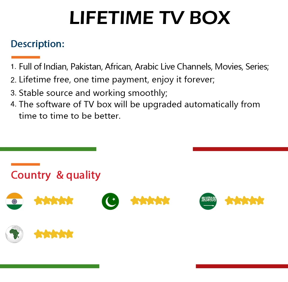 Free LifeTime Nordic India Pakista African Arab World HD Box Linux 1/16G Smart TV box&Pro Subscription France Israel Hebrew IPTV