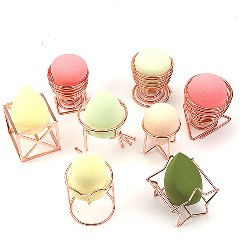 

High Quality Mini Makeup Puff Rack Drying Hanger Beauty Makeup Powder Puff Blender Storage Rack Sponge Drying Stand Holder