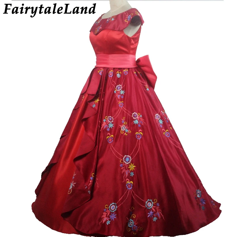 Elena of Avalor костюм принцессы Елены для косплея красное платье с вышивкой костюмы на