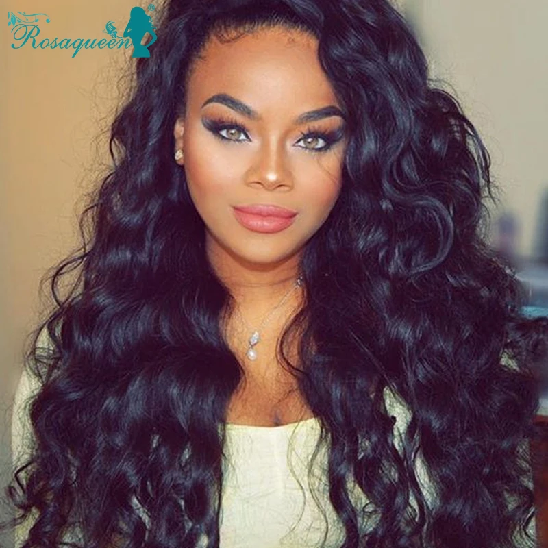 7A Glueless Full Lace Human Hair Wigs For Black Women Loose Curly Wave Lace Front Human Hair Wigs Brazilian Virgin Hair Lace Wig