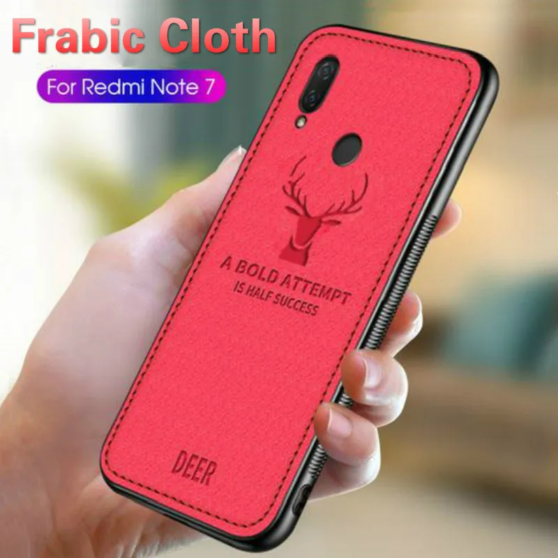 

Luxury Soft Cloth Fabric Case For Xiaomi 8 lite Redmi Note 7 Case Fundas For Redmi Note 7 6 5 5A pro 4 4X Phone Case Back Cover